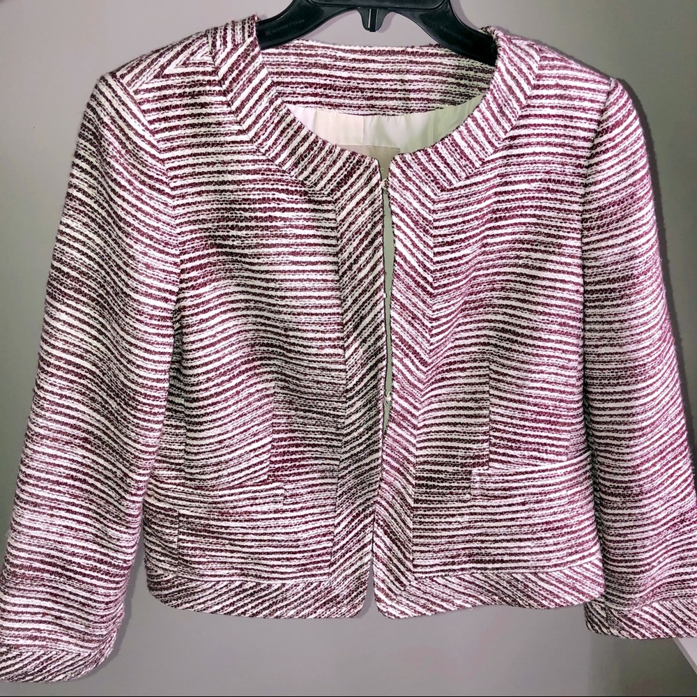 Like New 🧥 Banana Republic Blazer w/ Pockets Striped Tweed Jacket